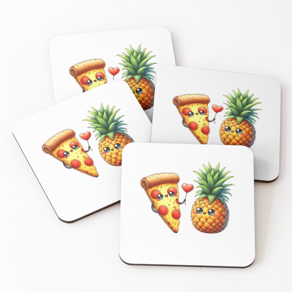 Item preview, Love is Love - Love at First Slice Valentine's Pizza with Pineapple Passion designed and sold by Staatiiart.