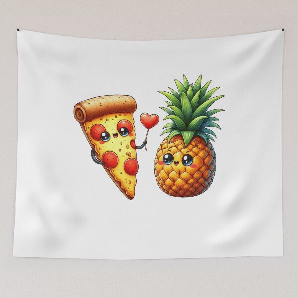 Item preview, Love is Love - Love at First Slice Valentine's Pizza with Pineapple Passion designed and sold by Staatiiart.