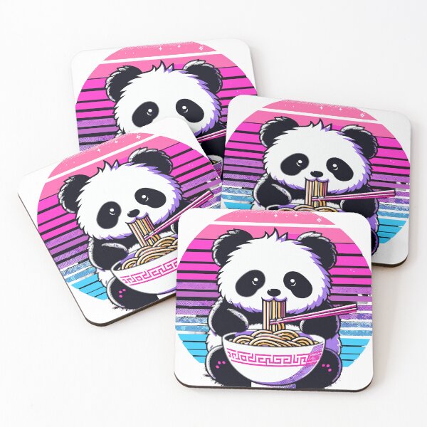 Item preview, Cute Panda Eating Ramen designed and sold by QUOTABLE STICKERS.