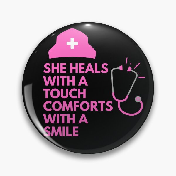 Item preview, She heals with a touch, comforts with a smile|Nurse|Women's Day|8th Mar designed and sold by ButterflyDsgns6.