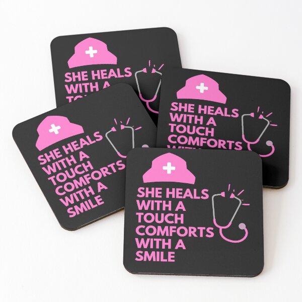 Item preview, She heals with a touch, comforts with a smile|Nurse|Women's Day|8th Mar designed and sold by ButterflyDsgns6.