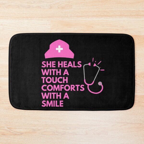 Item preview, She heals with a touch, comforts with a smile|Nurse|Women's Day|8th Mar designed and sold by ButterflyDsgns6.