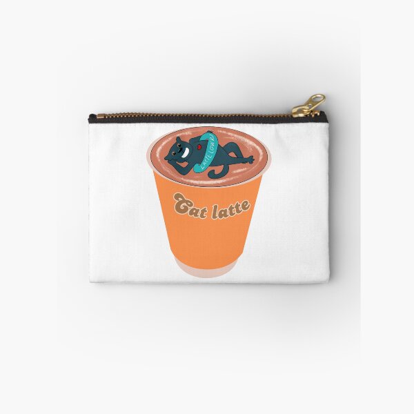 Item preview, Cat latte, cute black cat in a rubber ring lying in a cup of latte designed and sold by BritishDelights.