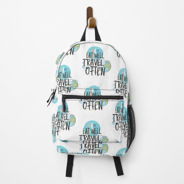 Item preview, Eat Well Travel Often Traveler 1 designed and sold by Psycho-Crazy.