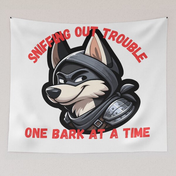 Item preview, sneaky dog Sniffing out Trouble  designed and sold by VividDripCo.