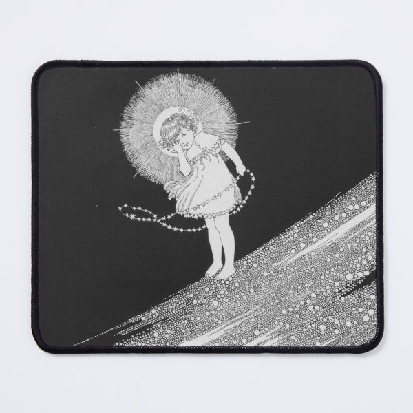 Item preview, Peep-Bo Child Playing Peek-a-boo in Sky Magical Fairytale Fantasy Vintage Illustration by Outhwaite designed and sold by ElegantTeaTime.