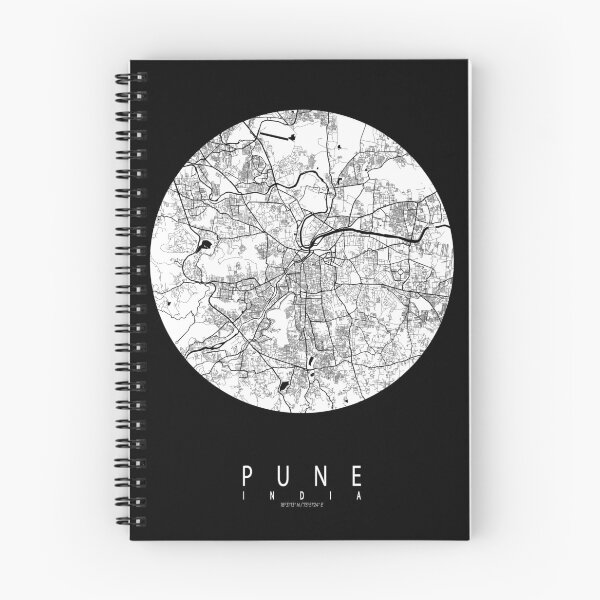 Item preview, Pune City Map of Maharashtra, India - Full Moon designed and sold by deMAP.