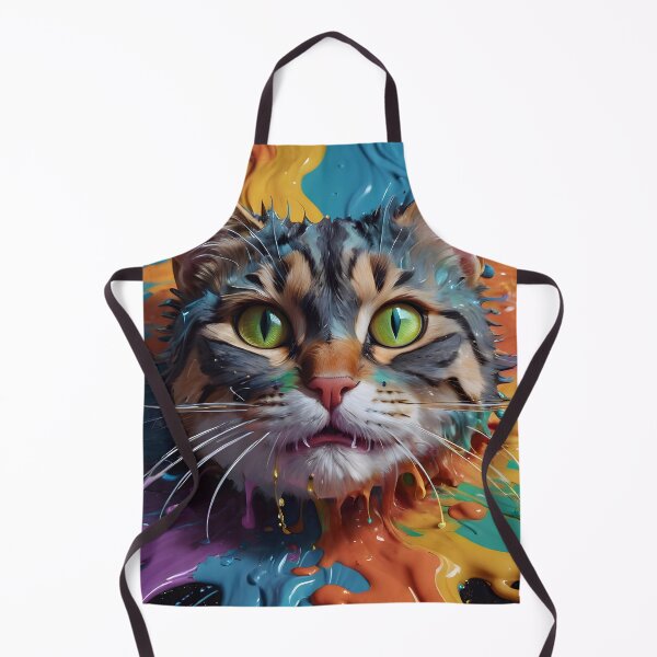 Artikelvorschau, Colorful Kitty Cat Splash Portrait entworfen und verkauft von TheArtOfPat.