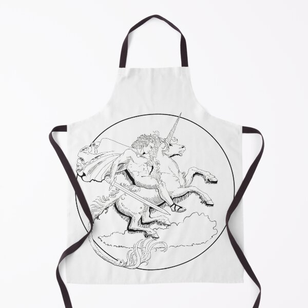 Item preview, Unicorn Soldier (Black Lineart, White Fill) designed and sold by Tiirabird.
