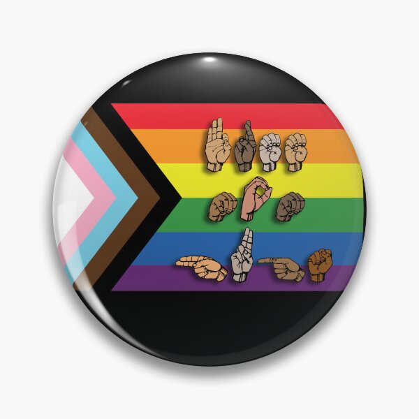 Item preview, ASL Free Mom Hugs on LGBT Progress Flag designed and sold by TheirChoice.