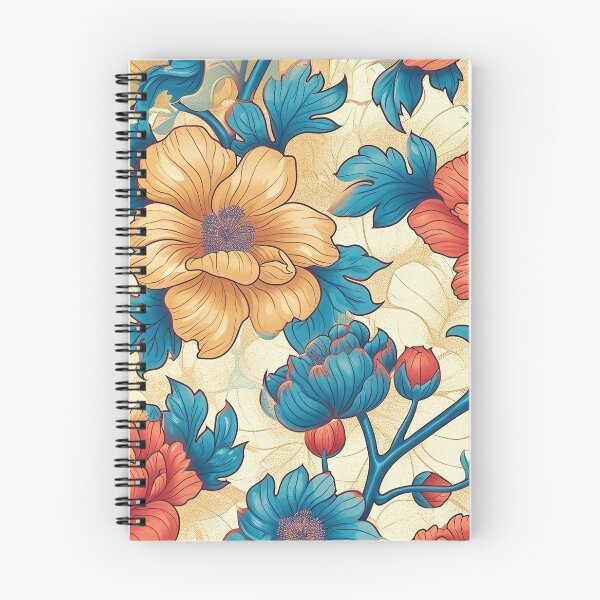 Item preview, Chinese Pattern - Qipao Red and Blue Flowers designed and sold by HausKatz.