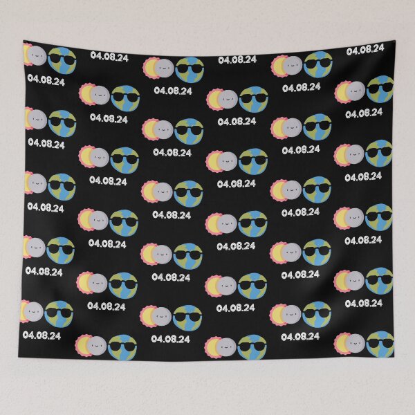 Item preview, Cute 2024 Total Solar Eclipse Earth Sun and Moon designed and sold by darkskydelights.