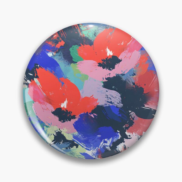 Item preview, Expressive Floral Brushstroke Canvas designed and sold by inkArtistryfine.