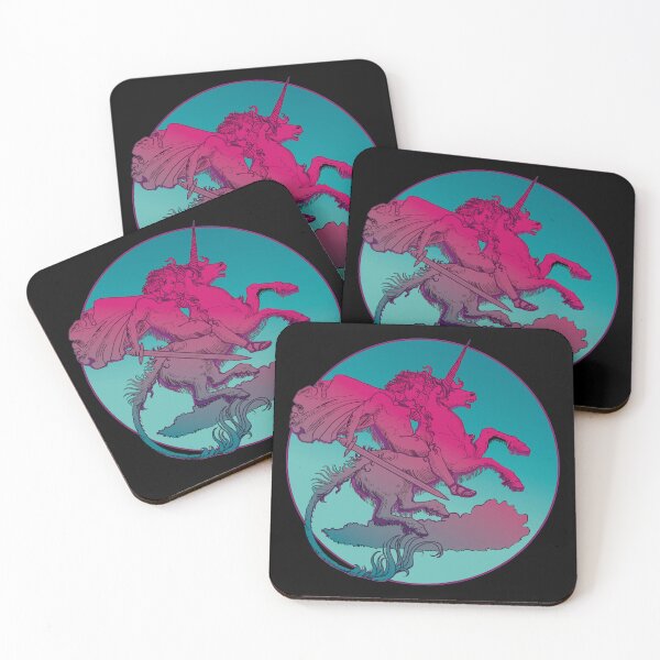 Item preview, Unicorn Soldier (Pink and Teal Vibrant) designed and sold by Tiirabird.