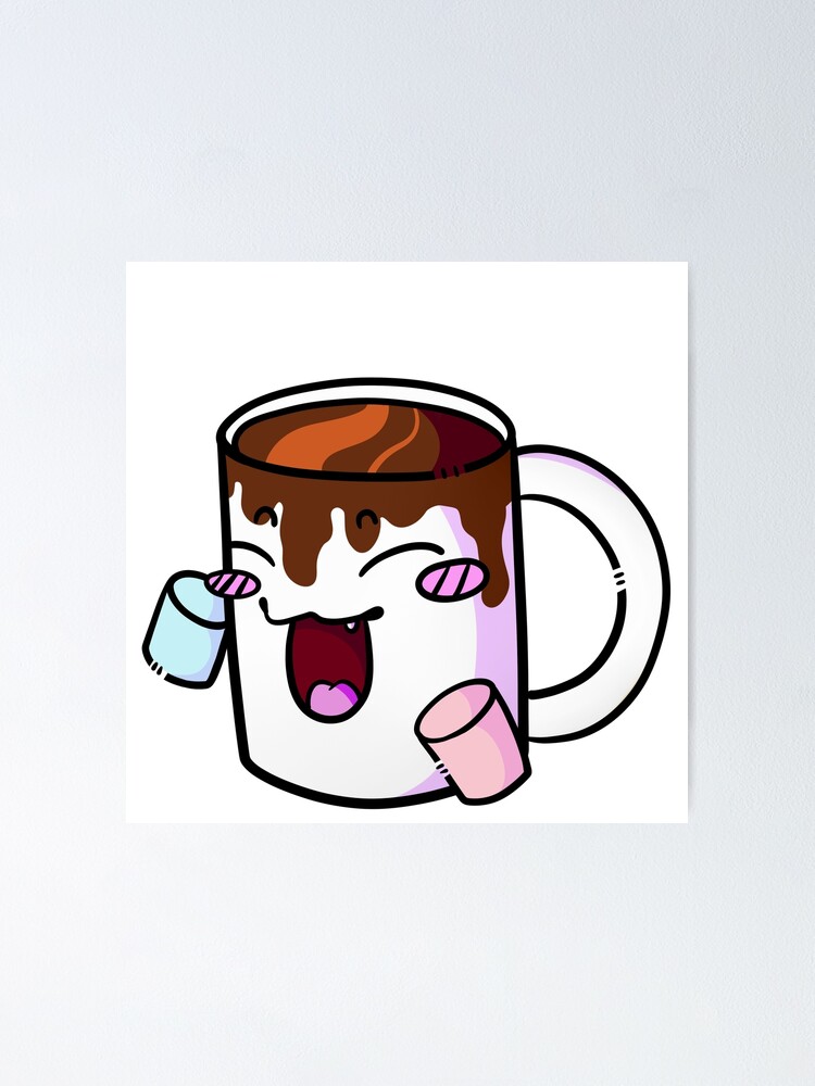 Kawaii Coffee Cup Art Print by Design Minds Boutique