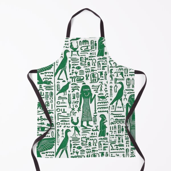 Item preview, Egyptian Pattern - Green Hieroglyph Motif designed and sold by HausKatz.