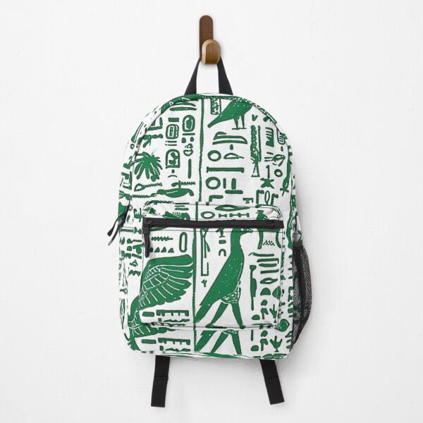 Item preview, Egyptian Pattern - Green Hieroglyph Motif designed and sold by HausKatz.