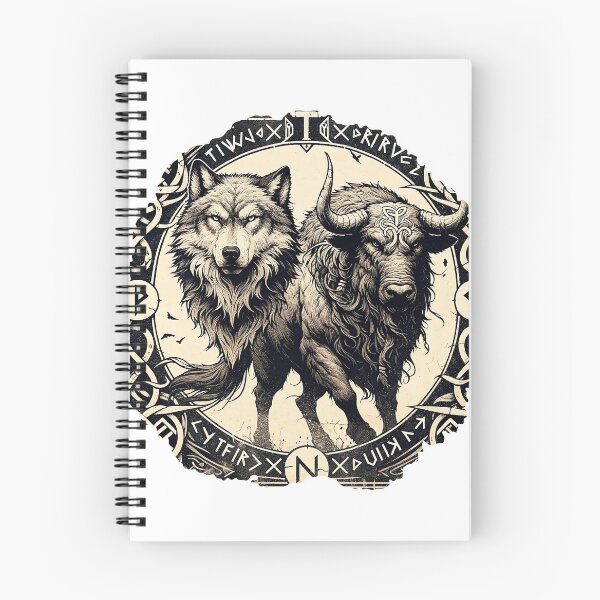 Item preview, Viking Warrior Guardians of the Runes: Wolf and Aurochs designed and sold by Berserker Bones.