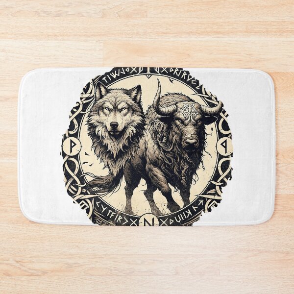 Item preview, Viking Warrior Guardians of the Runes: Wolf and Aurochs designed and sold by Berserker Bones.