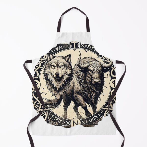 Item preview, Viking Warrior Guardians of the Runes: Wolf and Aurochs designed and sold by Berserker Bones.