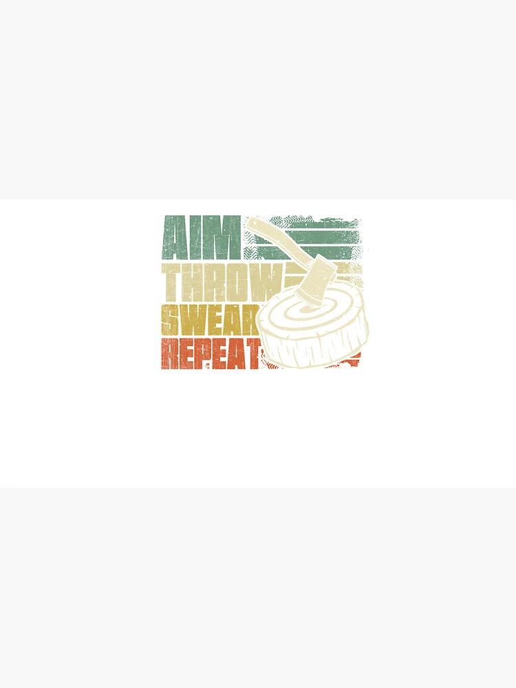 Thumbnail 3 von 3, Cap, Aim Throw Swear Repeat Axe Thrower Funny Axe Throwing Gear designt und verkauft von DynamicDesign.