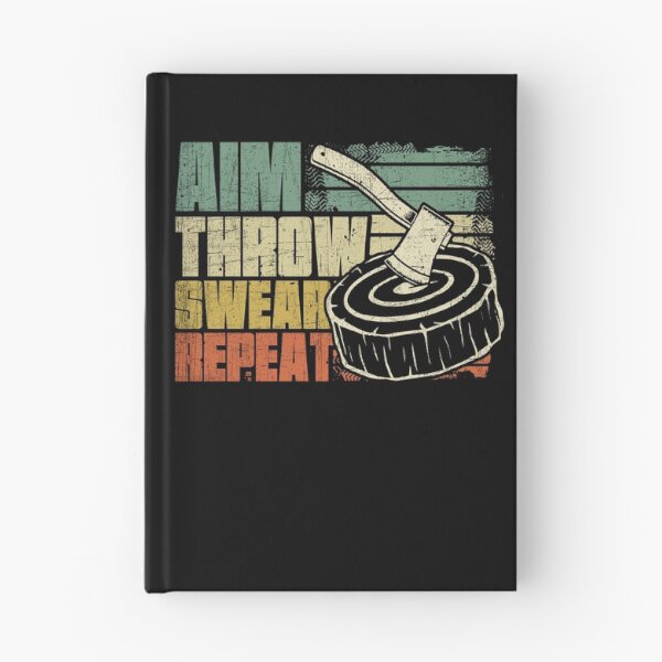 Item preview, Aim Throw Swear Repeat Axe Thrower Funny Axe Throwing Gear designed and sold by DynamicDesign.