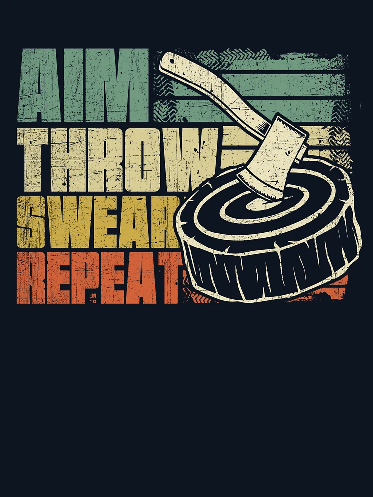 Thumbnail 6 von 6, Leichter Pullover, Aim Throw Swear Repeat Axe Thrower Funny Axe Throwing Gear designt und verkauft von DynamicDesign.