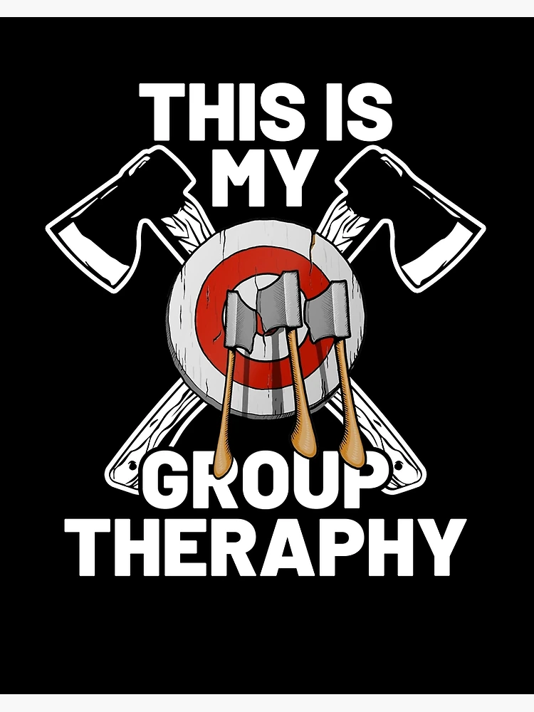 Imagen 2 de 2, Lámina rígida con la obra This Is My Group Therapy Axe Thrower Funny Axe Throwing Gear, diseñada y vendida por DynamicDesign.