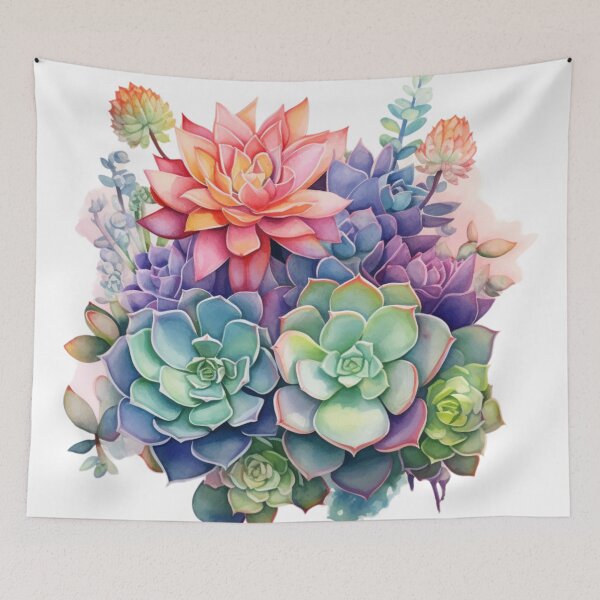 Item preview, Water Color Succulents designed and sold by Thingsnsich.