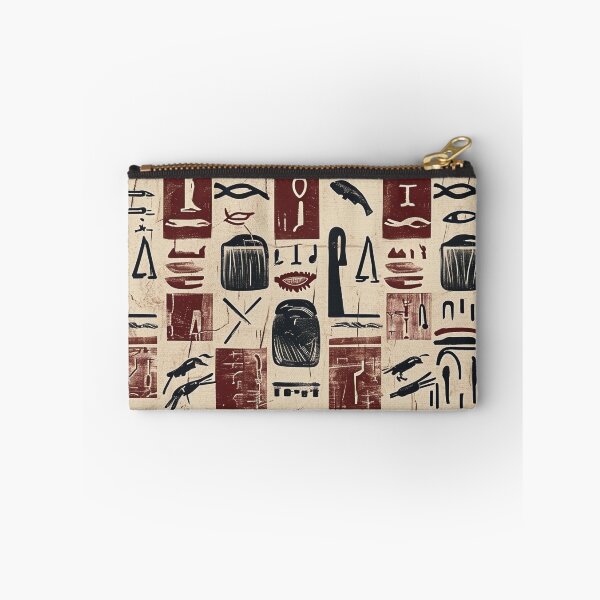 Item preview, Egyptian Pattern - Red Hieroglyph Motif designed and sold by HausKatz.