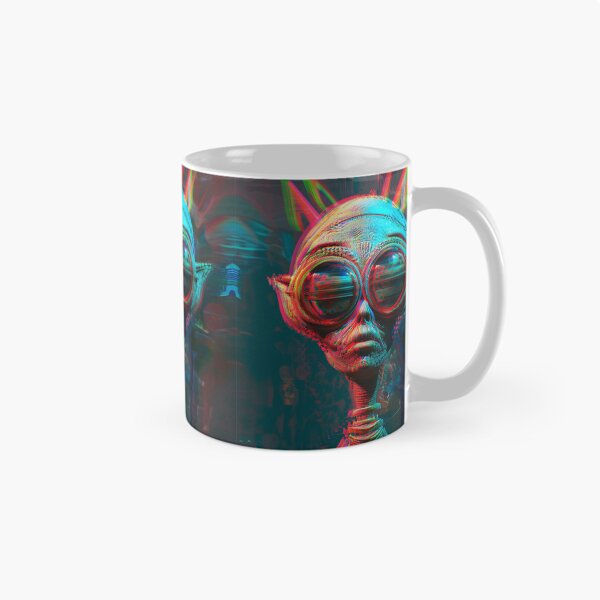Item preview, Cosmic Punk - Futuristic Alien with Sunglasses Art Print designed and sold by Nicholas Panek.