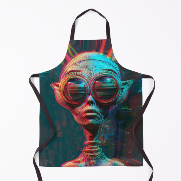 Item preview, Cosmic Punk - Futuristic Alien with Sunglasses Art Print designed and sold by Nicholas Panek.