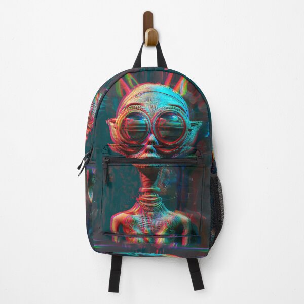 Item preview, Cosmic Punk - Futuristic Alien with Sunglasses Art Print designed and sold by Nicholas Panek.