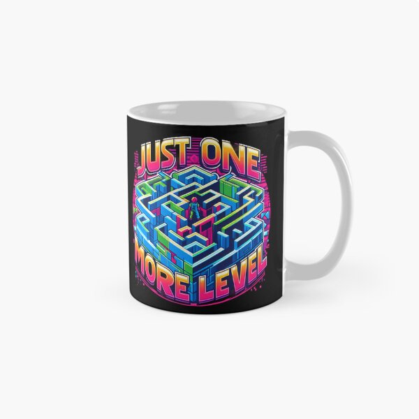 Item preview, Just one more level - One More Level - Neon Maze Gaming designed and sold by CogniCraft.
