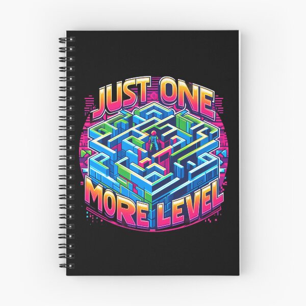 Item preview, Just one more level - One More Level - Neon Maze Gaming designed and sold by CogniCraft.