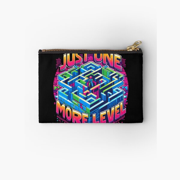 Item preview, Just one more level - One More Level - Neon Maze Gaming designed and sold by CogniCraft.