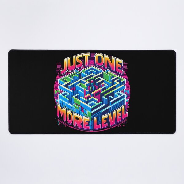 Item preview, Just one more level - One More Level - Neon Maze Gaming designed and sold by CogniCraft.
