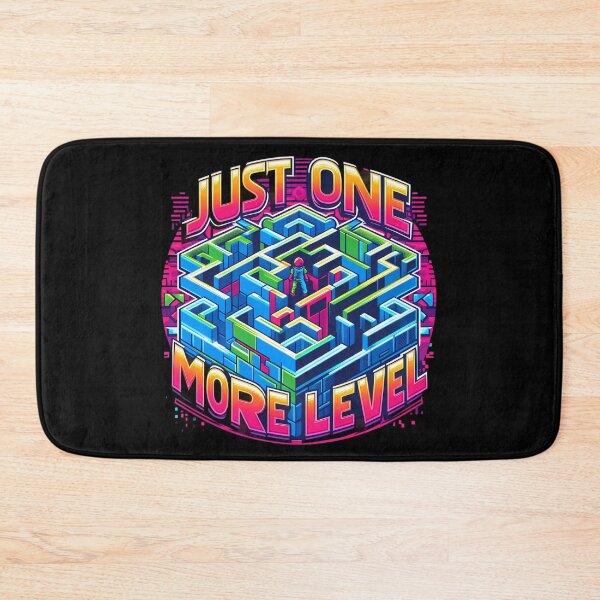 Item preview, Just one more level - One More Level - Neon Maze Gaming designed and sold by CogniCraft.
