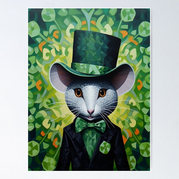 Item preview, St Patrick's Day Mouse Green designed and sold by ErdmanBerge.
