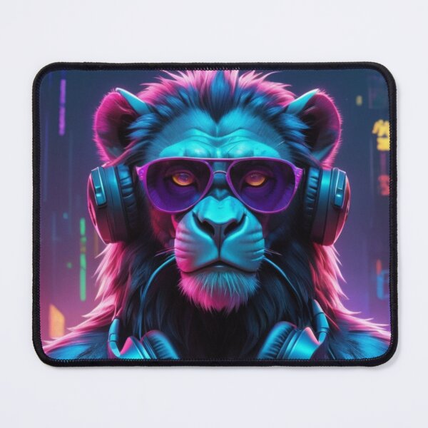 Item preview, Sports monkey in neon lights designed and sold by ejkaterina.