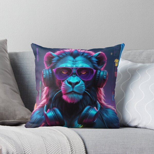 Item preview, Sports monkey in neon lights designed and sold by ejkaterina.