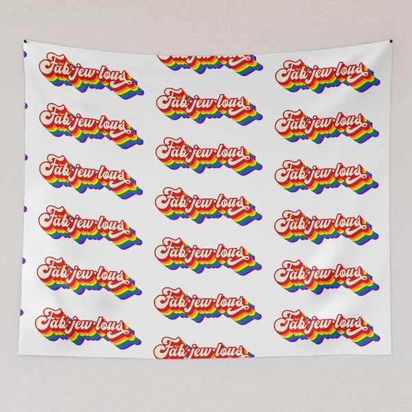 Item preview, Fabjewlous Retro Style Jewish and Gay Pride Rainbow Flag  designed and sold by JoBella-Designs.