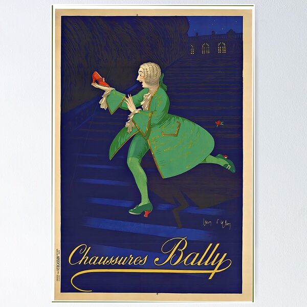 Aperçu de l'œuvre Affiche Vintage Chaussures Balley par Jean D'Ylen créée et vendue par OddPopnyc.