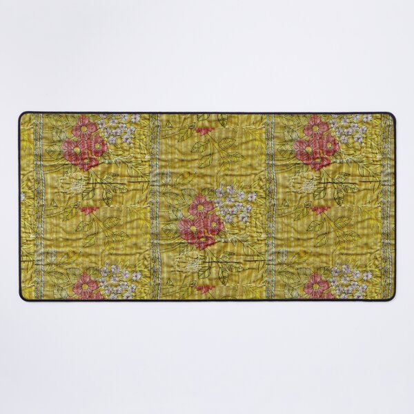 Item preview, Vintage Kantha Quilted Fabric - Chartreuse and Pink designed and sold by Nikki Fortuin Arts & Crafts.