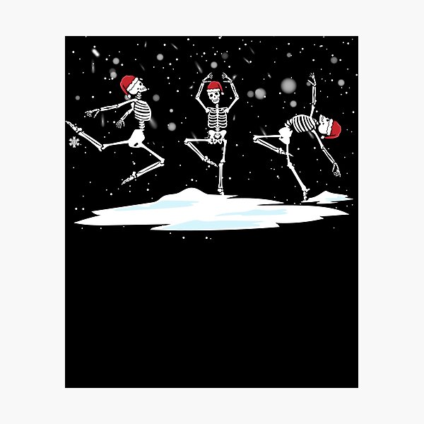 Aperçu de l'œuvre Ballet Dancing Christmas Skeletons Goth Dancing Skeletons Gear créée et vendue par DynamicDesign.