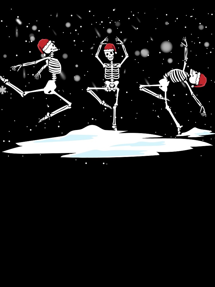 Thumbnail 3 von 3, Tuch, Ballet Dancing Christmas Skeletons Goth Dancing Skeletons Gear designt und verkauft von DynamicDesign.