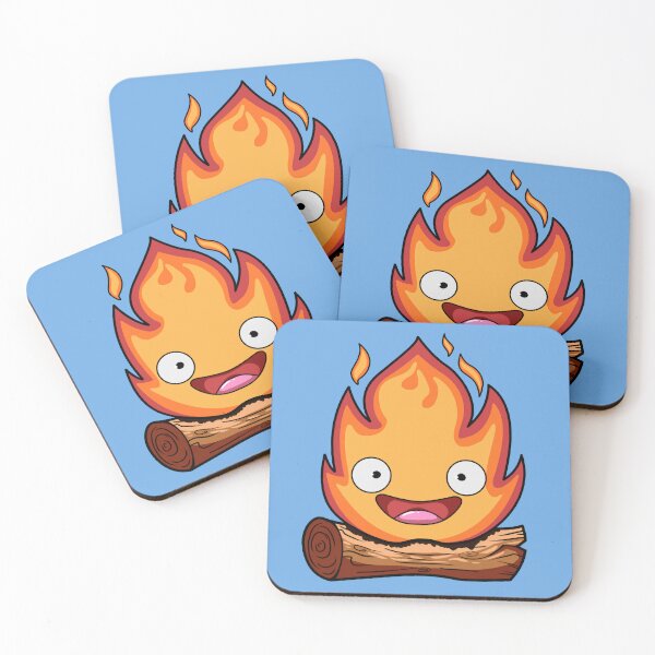 Calcifer Coasters for Sale Redbubble