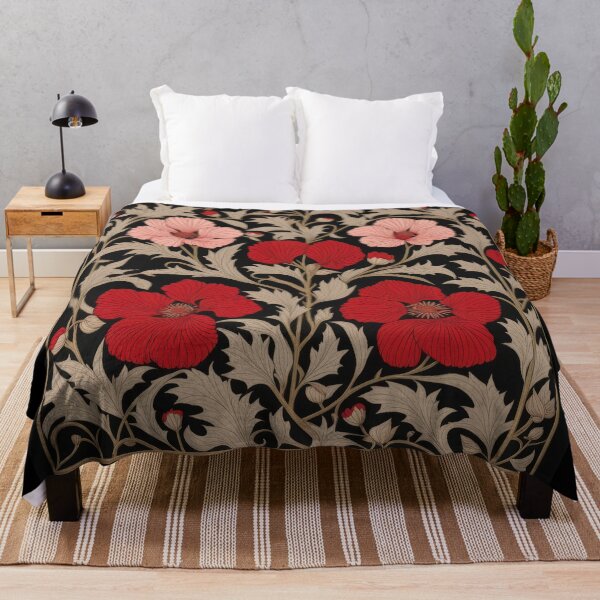 Item preview, Art Nouveau Floral Pattern Collection #1 - Red Bleeding Heart Flowers #33 designed and sold by elektronen.