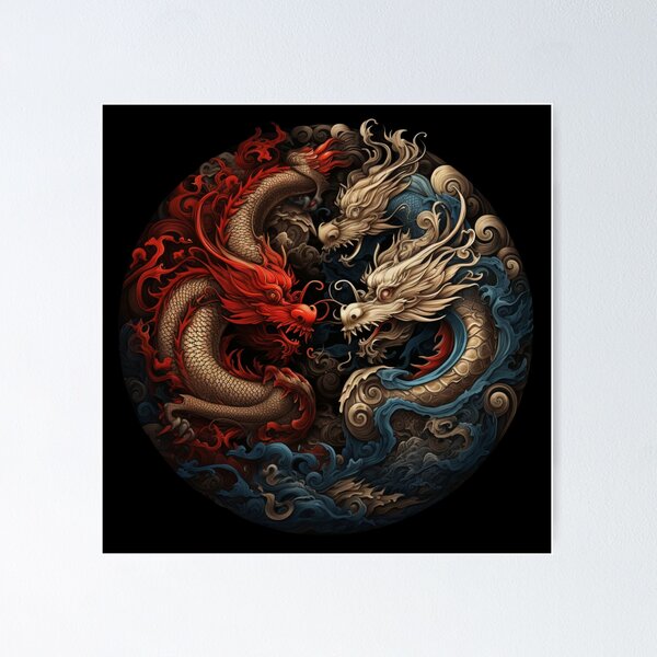 Item preview, Chinese Dragon Yin Yang designed and sold by Jemimo.