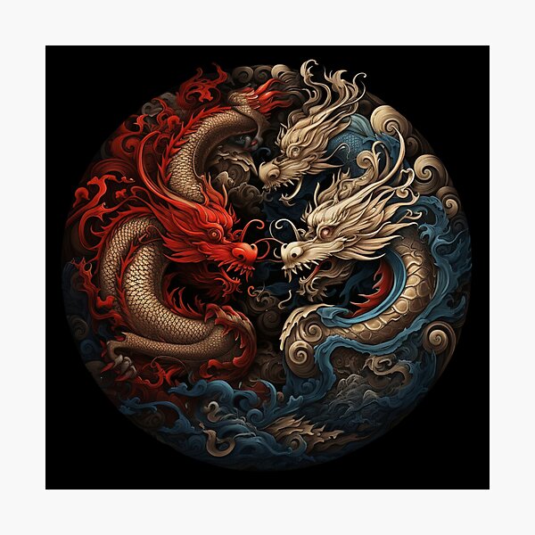 Item preview, Chinese Dragon Yin Yang designed and sold by Jemimo.